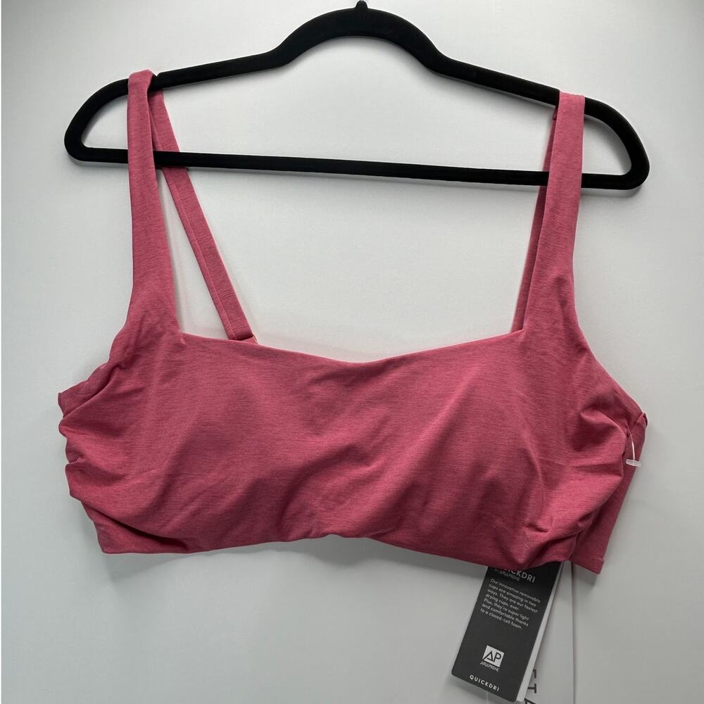 Athleta Aqualuxe Bra-Sized Bikini Swim Top Pink Women 40 B/C NWT